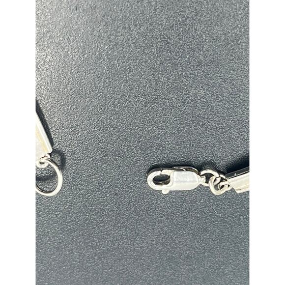 HD/N Signed Vintage 925 Sterling Silver Panel Link Diamond
Accent Bracelet - Picture 5 of 9